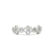 18ct White Gold Floral Natural Diamond Ring 0.70ct 3.80gm
