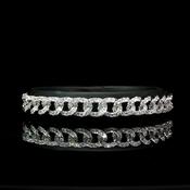 5.83ct FVS  Natural Diamond Cuban Link Bracelet in 18ct White Gold image