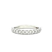0.50ct Triangle Claw Natural Diamond Set Wedding Band In 18ct White Gold - L image