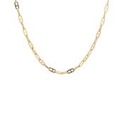 Small Square Rambo Link 18 Inch Chain in 9ct Gold