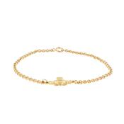 Single Claddagh Bracelet in 10ct Yellow Gold image