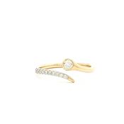 9ct Yellow Gold Natural Diamond Dress Ring with Pavé Setting image