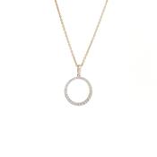 9ct Yellow Gold Natural Diamond Circle Pendant image