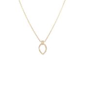 9ct Yellow Gold Open Marquise Natural Diamond Pendant Necklace image