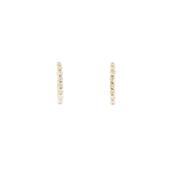 9ct Yellow Gold Natural Diamond Set Hoop Earrings image