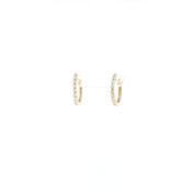 9ct Yellow Gold Natural Diamond Set Hoop Earrings image
