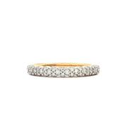 18ct Yellow Gold Natural Diamond Scalloped Eternity Ring image