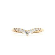 18ct Yellow Gold Natural Diamond Set Tiara Shape Wedding Band image