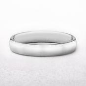 4mm Gents Classic Wedding Band In 18ct White Gold - W image
