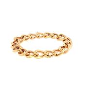 9ct Rose Gold Plain Curb Link Bracelet image