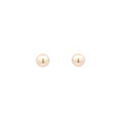 6.5-7mm Pink Cultured Pearl Earrings in 9ct Yellow Gold