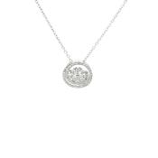 0.48ct Natural Diamond Spiral Shaped Pendant in 18ct White Gold