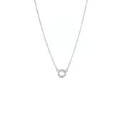 Natural Diamond Circle on Chain in 18ct White Gold