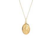 Oval Miraculous Medal Weighing 2.3g in 9ct Yellow Gold