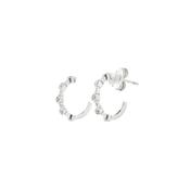 0.16ct Diamond Hoop Earrings in 18ct White Gold image