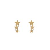 9ct Yellow Gold 3 Star Spray Stud Earrings image