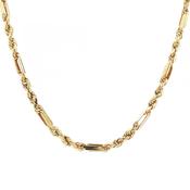 9ct Yellow Gold Hollow Figarope Chain