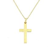 9ct Yellow Gold Medium Block Cross Weighing 1.9 Grams image