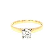 0.54ct E/SI1 GIA Certified 18ct Natural Diamond Solitaire Ring, 0.04 Secret Diamond Under Collet image