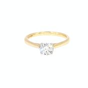 0.50ct D vs2 Brilliant Cut Natural Diamond Solitaire Ring Set In 18ct Gold image