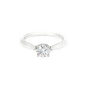 0.50ct D VS2 Certified Solitaire Natural Diamond With Hidden Halo Ring set in 18ct White Gold image