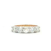 18ct Yellow Gold Natural Diamond Five Stone Eternity Ring image
