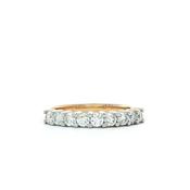 Nine stone 0.61 Natural Diamond Eternity Ring in 18ct yellow gold image