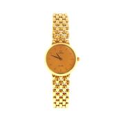 1995 Ladies 18ct Yellow Gold Omega De Ville Wristwatch with Gold Dial image