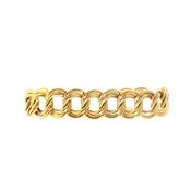 27g Round Double Link Bracelet in 18ct Yellow Gold image