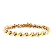 22.8g 9ct Two-Toned Gold Twist Bracelet image