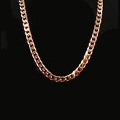 Vintage Gents Solid Curb Link Chain Weighing 55.9g in 9ct Yellow Gold image