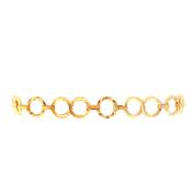 11.5g Ladies Round &amp; Twist Style Link Bracelet Weighing in 9ct Yellow Gold image
