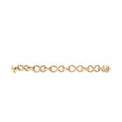 Ladies Infinity Style Knot Solid Link Bracelet Weighing 7.5g in 9ct Yellow Gold image