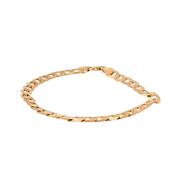 Gents Flat Curb Bracelet Weighing 6.2g in 9ct Yellow Gold