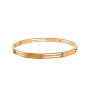 Antique 1905 London Hallmark 9ct Rose Gold Textured Bangle image
