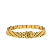 13.7g Vintage 7 Row Brick Link Bracelet set in 9ct Yellow Gold image