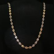Vintage 14ct Two-Tone Gold Mariner Chain Necklace image