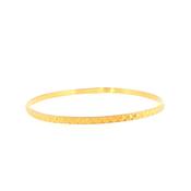 20ct Yellow Gold Skinny Diamond Cut Bangle image