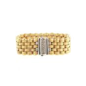 59g 5 Row Vintage Brick Link Bracelet in 9ct Yellow Gold image