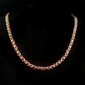Vintage XO Link Chain Necklace Weighing 16.8g in Yellow Gold image
