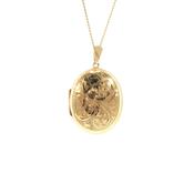 Vintage Oval English Locket Weighing 9g in 9ct Yellow Gold image
