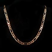 Vintage Filed Curb Chain Necklace in 9ct Yellow Gold image