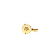 Vintage 2.2g Flush-Set Natural Diamond Sphere Pendant in 9ct Yellow Gold image
