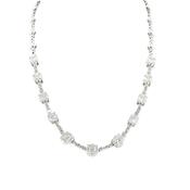 2.80ct F vs Natural Multi Stone Diamond Set Cluster Necklet in 18ct White Gold image