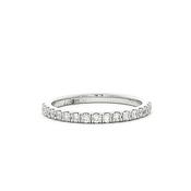 0.20ct Fvs 1.7mm Castel Set Natural Diamond Wedding Band In 18ct White Gold - I image