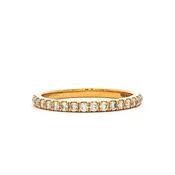 0.20ct Fvs 1.7mm Brilliant Castelle Set Natural Diamond Wedding Band In 18ct Yellow Gold - J image