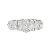 Platinum Art Deco 10ct  Diamond Panel Bracelet image