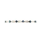 5.85ct Oval Sapphire &amp; 2.08ct Natural Diamond Bracelet Weighing 28.3g in Platinum