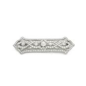 Art Deco Natural Diamond Boxed Panel Brooch image