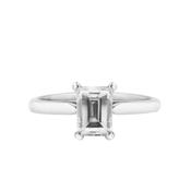 1.17ct H vs2 Emerald Cut Natural Diamond Solitaire Set in Platinum image